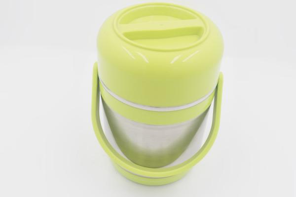1.5L Hot sale plastic insulated thermos stailess steel easy takeaway food container with big handle