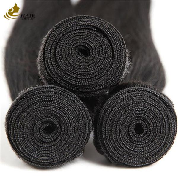 No Shedding Virgin Human Hair Straight Hair Weft Machine Double Weft