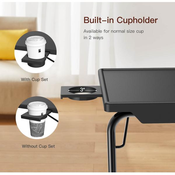 Adjustable Folding Tv Tray Table for Livingroom Home Furniture 6 Heights and 3 Tilt Angles