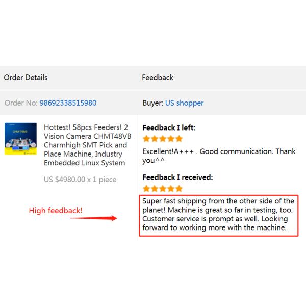 High Accuracy 6 Kinds Desktop SMT Pick And Place Machine Charmhigh PCB Assembly Line