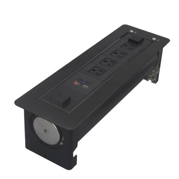 Popular office furniture motorized flip up tabletop power outlet for conference table