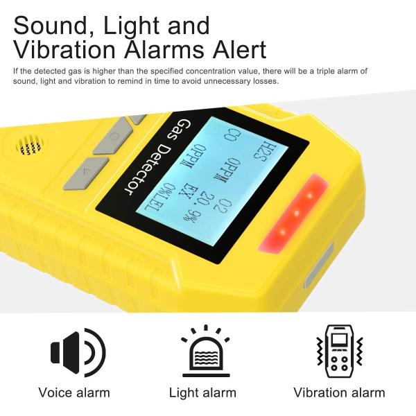 H2S O2 CO EX Portable Multi Gas Detector Dust Proof Water Proof