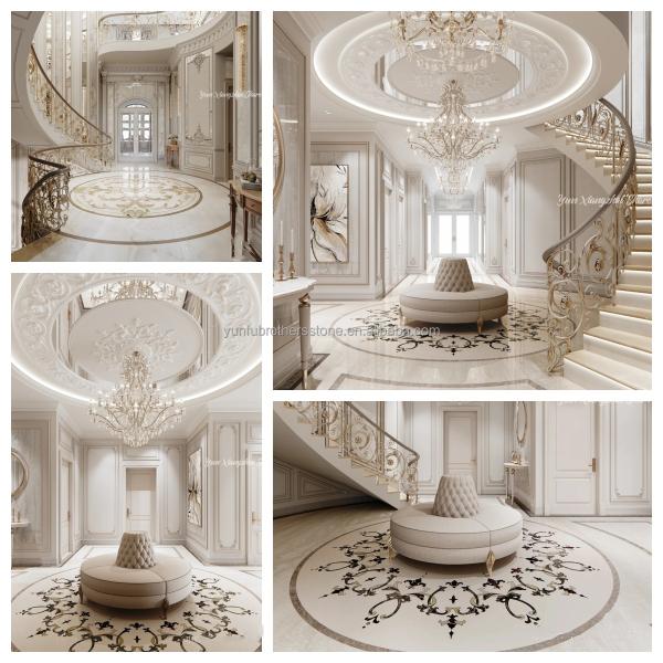 Modern Design Style Anti-Slip Beige Marble Staircase Carpet for Natural Stone Steps