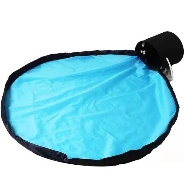 Toy Storage Bag with large play mat Kids Organizer Baskets with removable play mat  Indoor & Outdoor toy Quick Collapsible Bin