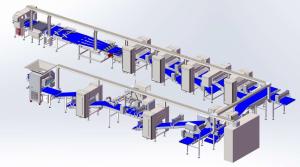 A linha da pastelaria ZKS850/capacidade de estratificação 1200kg/hr com diverso