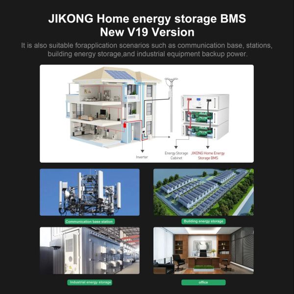 Jk Pb1a16s15p BMS for Solar Energy Storage 16s Compatible with Deye/Growatt