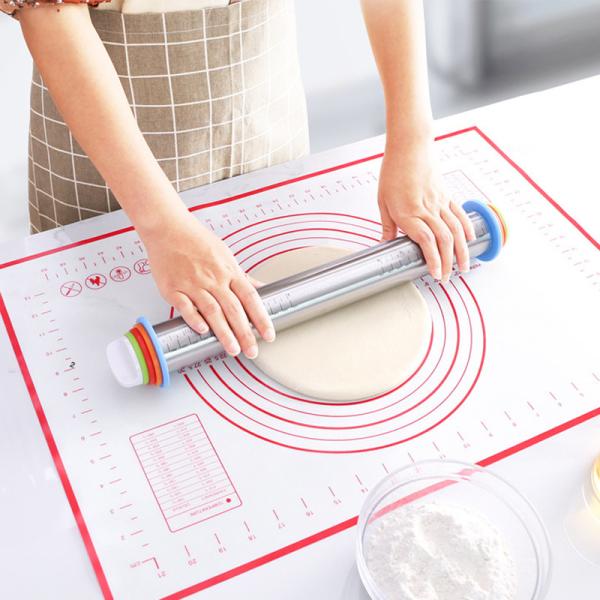 No Deformation Non Slip Silicone Baking Mat 60x40cm With Measurement