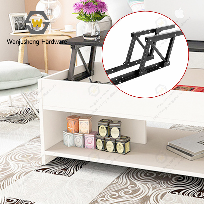 Modern Metal Top Coffee Table with Elevator-Lifting Mechanism for Dining Living Room or Bedroom