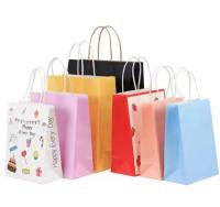 Sac de papier kraft blanc brun avec poignée tordue Sac de papier personnalisé