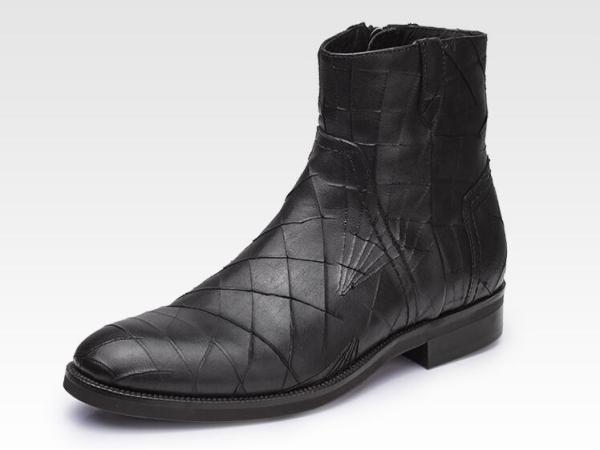 Inverno clássico calçado casual de couro masculino tamanho normal botas de tornozelo de algodão