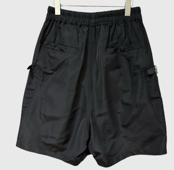 Dark Sports Sweat Shorts Multi Zipper Mens Drawstring Cargo Shorts RO Style