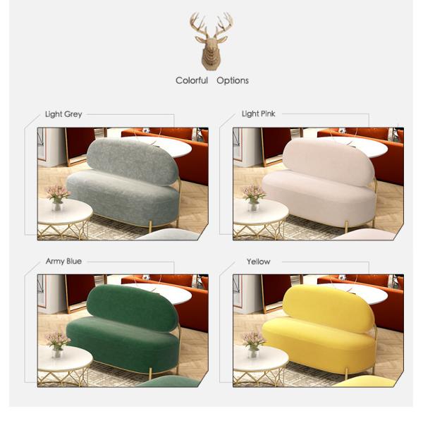 Elegent Velvet Fabric Modern Living Room Sofa Set Scandinavian Style