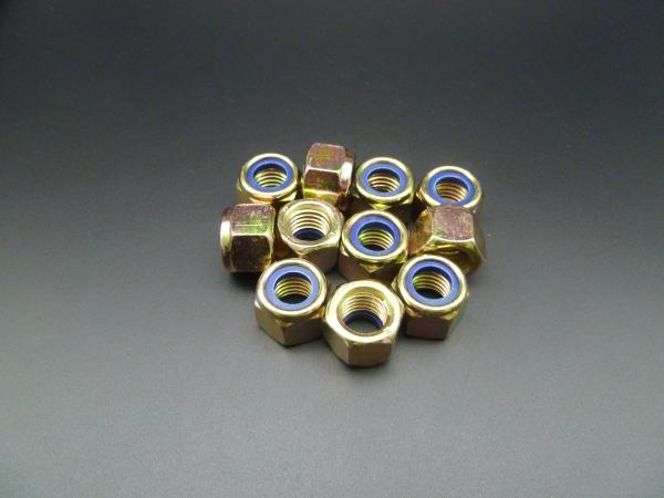 DIN 985 Nylon Insert Hex Lock Nut,Yellow Zinc Plated Finished,Carbon Steel,M3~M56 Size