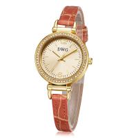Relógios do à prova de água das mulheres do relógio de quartzo da correia de couro de Seiko Pc 21s