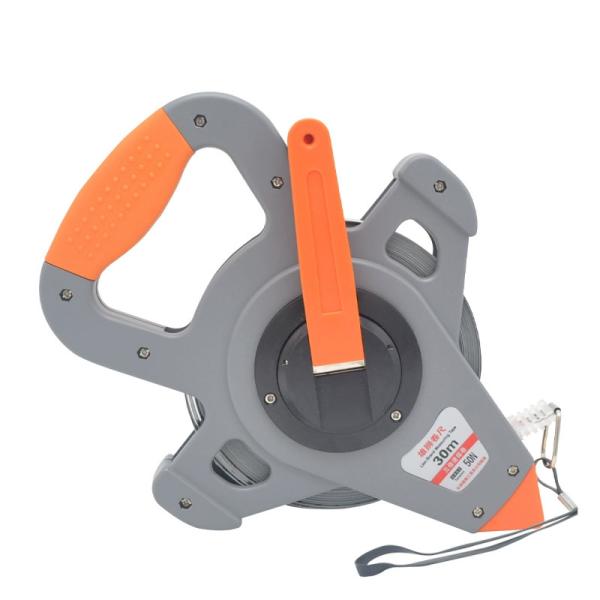 30M 50M 100M Retractable Metric Tape Open Reel Long Steel Tape Measure Measuring Ruler Woodworking Construction Site Surveying