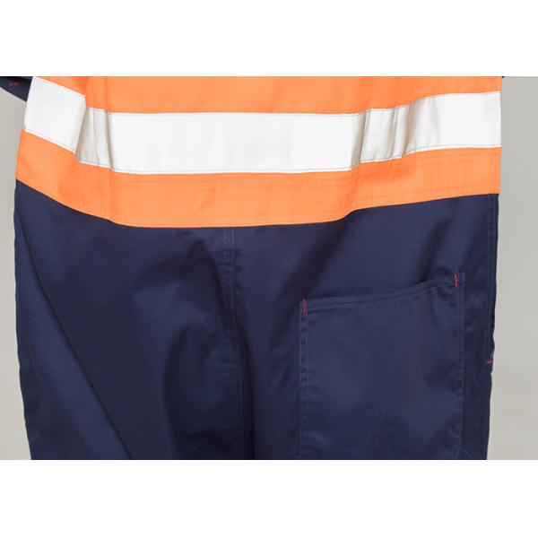 Double Stitching Safety Work Clothes High Visable Orange Jacket Bib Pants Suit