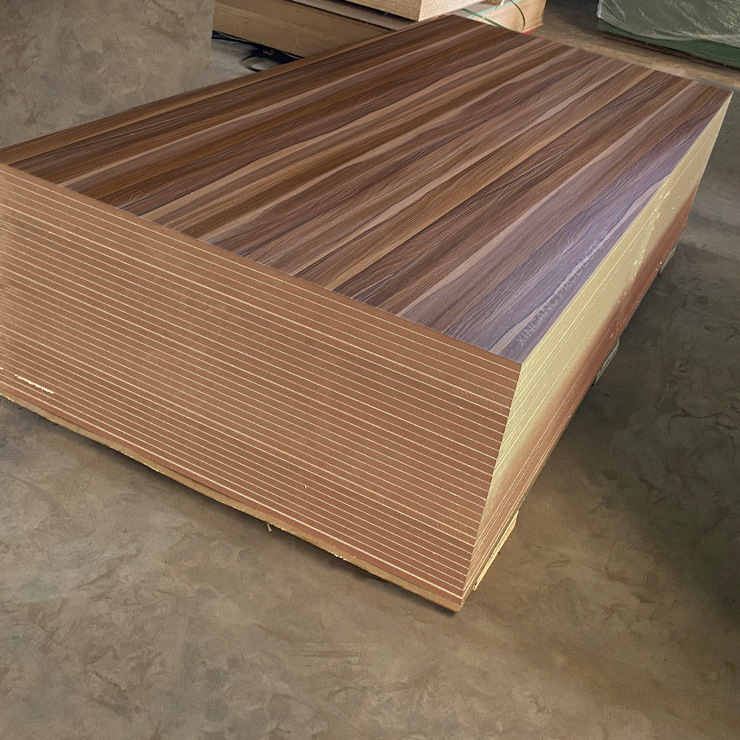 Dark Walnut Melamine Faced MDF Board 15mm 16mm 18mm For Furniture Manufacturing