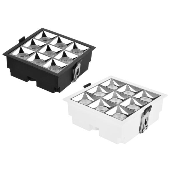 White Black 25 Watt LED Recessed Downlight 25 Watt 100 - 277VAC 50 60Hz