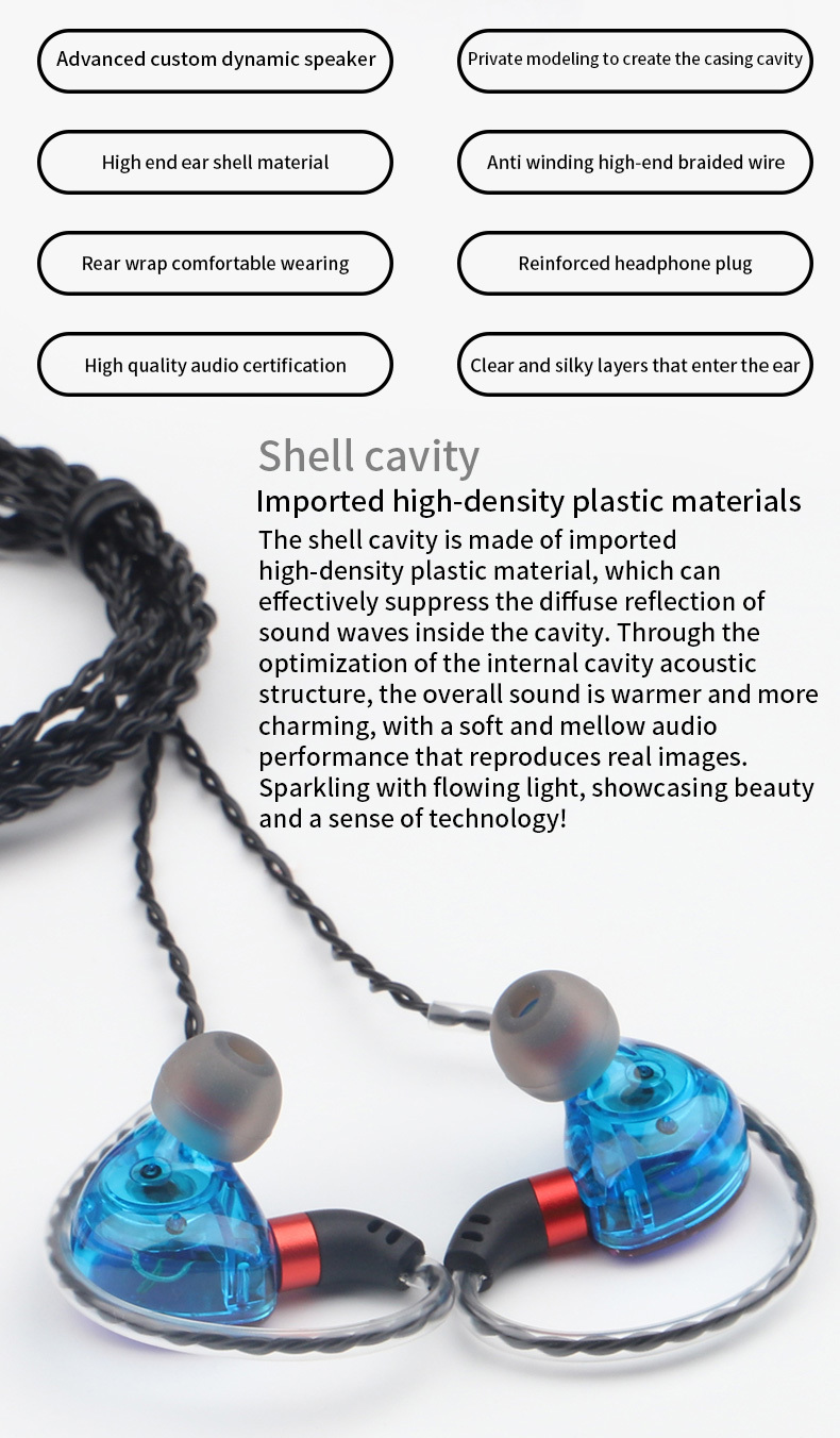 ML-AZ04 Type‑C/3.5mm Wired In‑Ear Earphones, 10mm Dynamic Driver HiFi Stereo Earbuds, Ergonomic Over‑Ear Hook Design with Built‑in Microphone Volume Control, 360° Surround Sound Sports Headphones