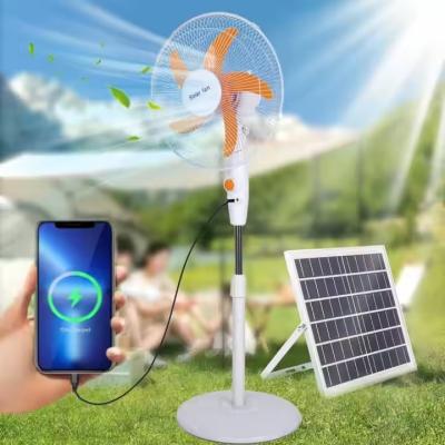 16 Inches Solar Standing Fan 15W Energy-saving Solar Powered Fan Rechargeable