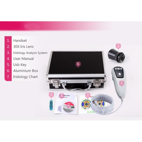 Analizador médico del iris de la cámara de los 5M Iriscope Iridology ajustable