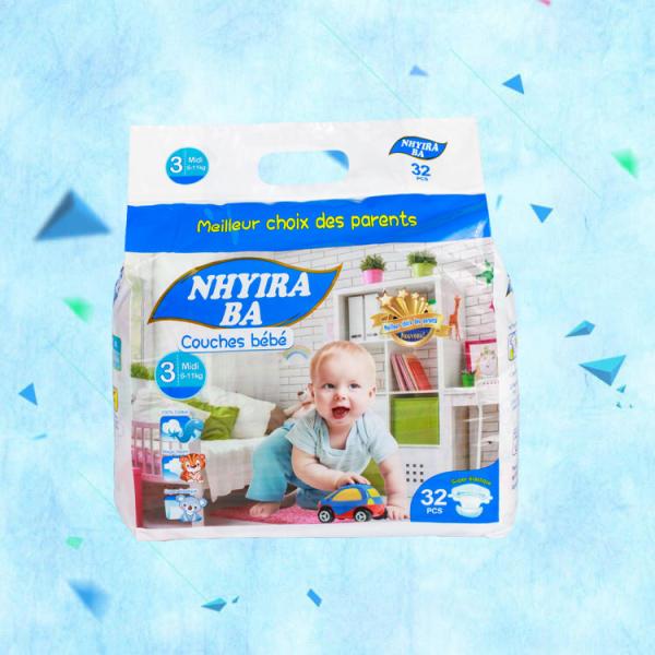 Eco Friendly Disposable Baby Diapers / Nappies Brand Customization Stretchable