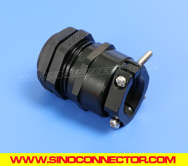 Glándula de cable (de nylon) plástica con la abrazadera del alivio de tensión/la glándula de cable de la poliamida con la abrazadera del alivio del tirón