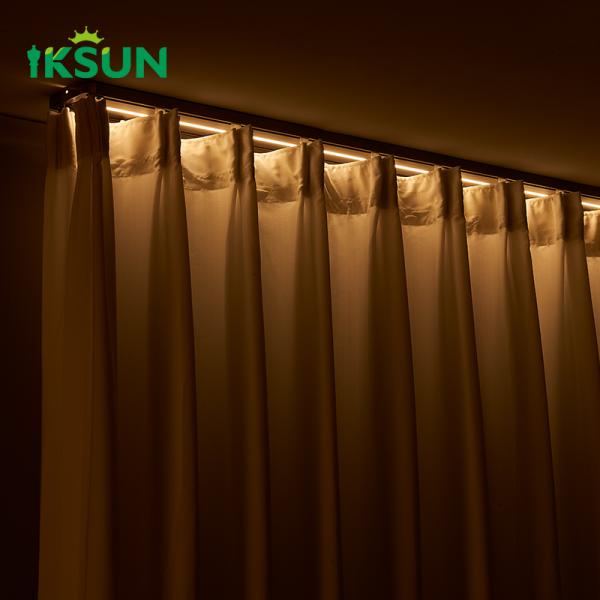 Hot Sale Double Led Curtain Track Aluminum Wall Light Rail Window Treatment For Living Dorm Room