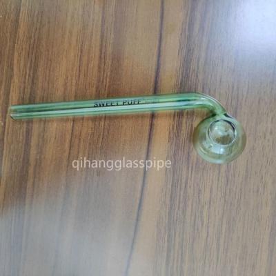 wholesale sweet puff glass pipe oil burner water pipe  12/14/15/16 cm for somking pipe