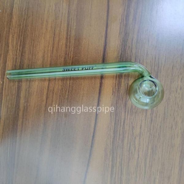 wholesale sweet puff glass pipe oil burner water pipe  12/14/15/16 cm for somking pipe