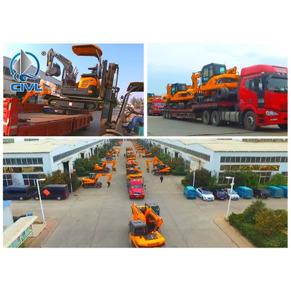 Mini 8.6kw Engine Excavator / 1 Ton Crawler Tailless Excavator Orchard Micro Agricultural