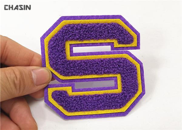 Double Felt Alphabet Letters Chenille Style Patches And Iron - On Backing