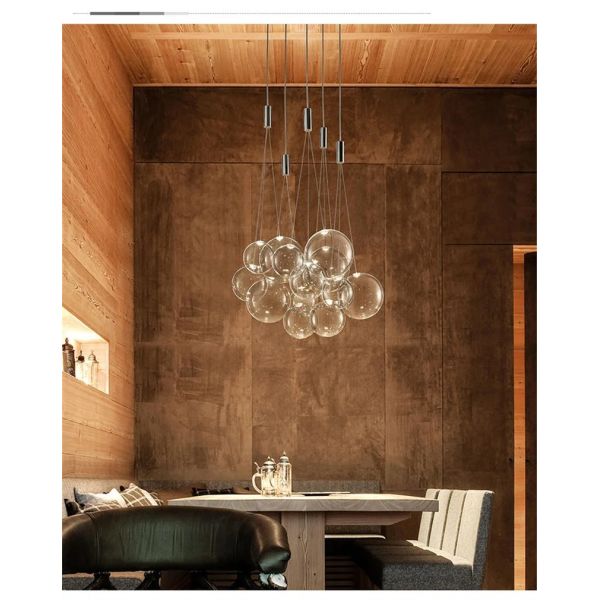 Royal Glass Ball Pendant Lamp Burst Multi-Light Pendant（WH-AP-608）