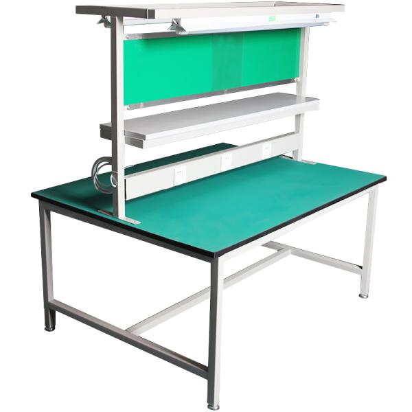 Industrial Aluminium ESD Workbench 240x120cm with 40W LED and 1 Year Warranty for Cleanroom Assembly