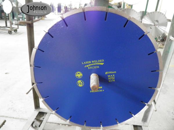 12inch/300mm Concrete Cutting Blades, Laser welded saw blade fro cured concrete cutting, 12mm height,  Center hole 20mm.