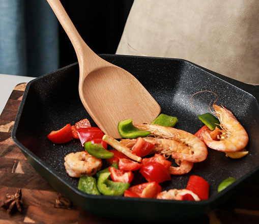 Non Stick Natural Wood Cooking Wooden Utensils Beech Wood Kitchen Utensils Set