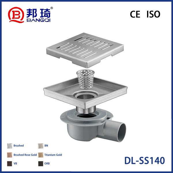 DL-SS140 Drainage de plancher en acier inoxydable européen