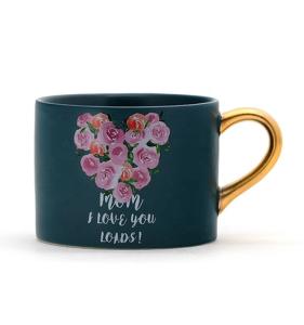 Lovely Mothers Day Crockery Elegant Design Mom Gift Ceramic Mug Coffee With Gold