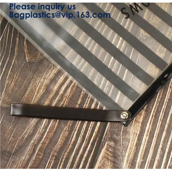 Hot Sale Waterproof Frosted Slider PVC Zipper Bags Wholesale Custom Printed Plastic Transparent Zip lockk Cloth Bag