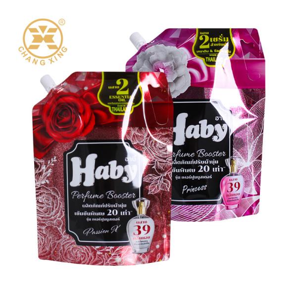 Custom Printed 500ml 1l Laundry Detergent Spout Pouch Stand Up Washing Powder Detergent Packaging Liquid Laundry