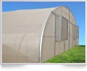 Estufa galvanizada do período do filme do PE única para vegetais 9x30m