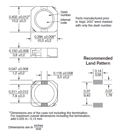 Excellent current handling High Temp Power Inductors MSS1038T-821NL_