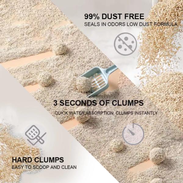 Soybean Cat Litter Dust Free Strip Shape for Easy Cleaning and Odor Control