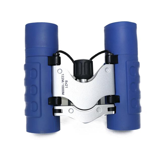 Blue Small Binocular Telescope 8x21 Mini Roof Binoculars For Adults And Kids
