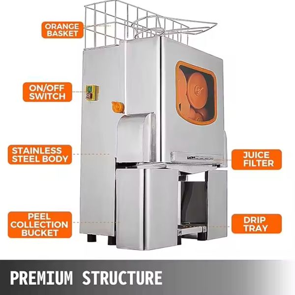 Custom Industrial Automatic Commercial Juicer, Industrial Juicer, Fruit and Vegetable Pulp Juicer, Suitable for Extracting Juice from Lemons/Grapefruits/Pomegranates/Citrus Fruits
