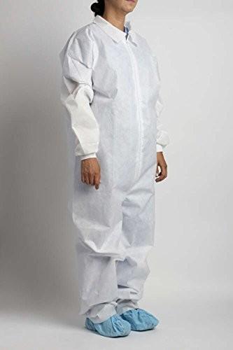 Hooded Disposable Boiler Suits Waterproof Overalls Non Woven 15gram -60gram