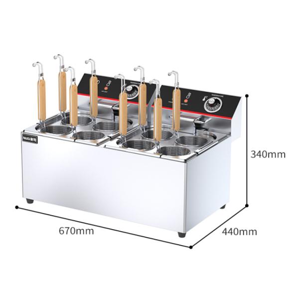 1 резервуар 4 корзины Электрическая макаронная плитка для быстрой приготовления пищи в коммерческих кухнях