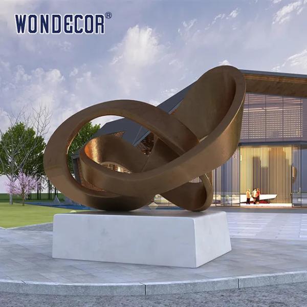 Ландшафт античной бронзовой скульптуры Corten стальной декоративный абстрактный