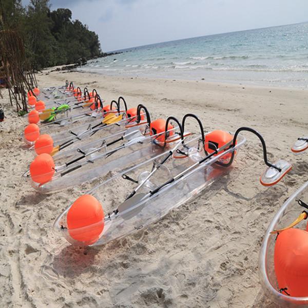 Ocean / River See Through Kayak 1.2mm PVC Tube Material Water Float Submerged