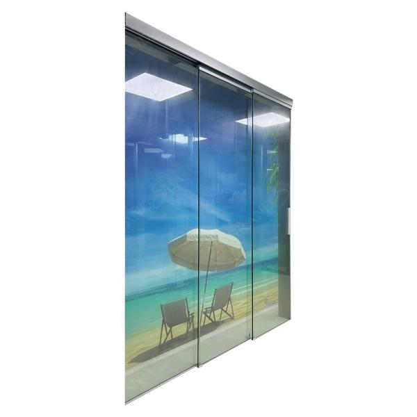 Narrow Frame Aluminium Alloy Tempered Glass Sliding Door Grandsea Factory Outlet Balcony Door